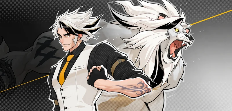 White-haired character in a vest